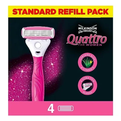 Afbeelding van Wilkinson Sword Quattro for Women 3 stuks scheermesjes voor dames