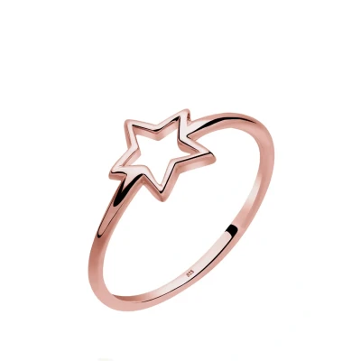 Afbeelding van Elli STAR Ring, Dames, Maat: 54, Roségold