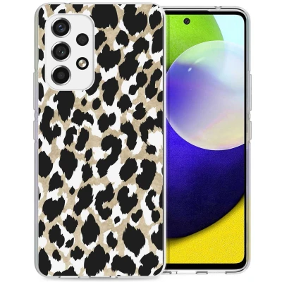 Afbeelding van iMoshion hoesje Geschikt voor Samsung Galaxy A53 Siliconen Design Goud / Golden Leopard