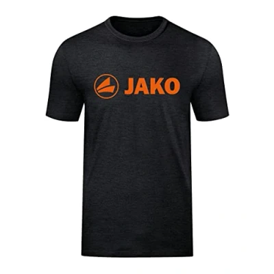 Afbeelding van JAKO T shirt Promo Zwart gemeleerd/fluo oranje