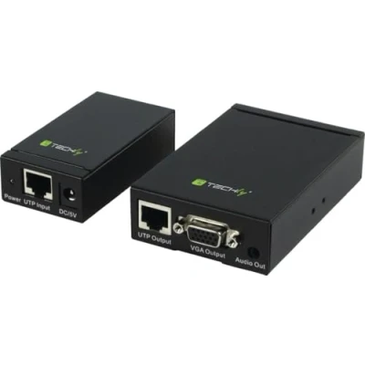 Image de techly VGA Cat5e 6 Extender Transmetteur et récepteur prolongateur audio vidéo jusqu&#039;à 300 km