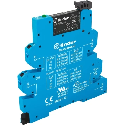 Afbeelding van Finder 39.01.8.230.0060 Koppelrelais 230 V/AC 6 A 1x wisselcontact 1 stuk(s)