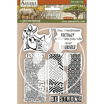 Afbeelding van Stamperia Natural Rubber Stamp Savana Grafiti (WTKCC210) (DISCONTINUED)