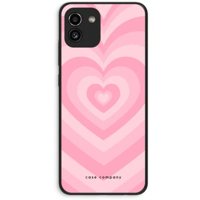 Afbeelding van Case Company® hoesje geschikt voor Samsung Galaxy A03 Hart Roos Soft Cover Telefoonhoesje Bescherming aan alle Kanten en Schermrand