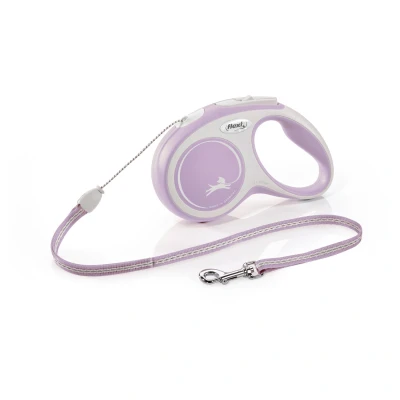 Afbeelding van Flexi Rollijn New Comfort Koord S Roze&amp;Lichtgrijs Hondenriem 5 m