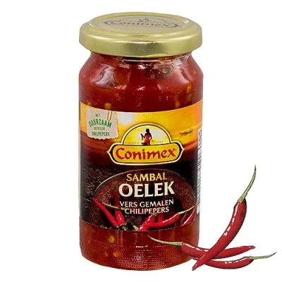 Afbeelding van Conimex Sambal Oelek 375 g met vers gemalen peper van duurzame teelt