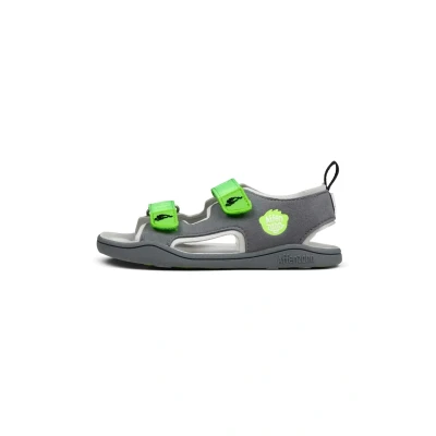 Afbeelding van Affenzahn Vegan Airy sandaal met klittenbandsluiting, flexibel, luchtig, licht, voor de zomer in maat 21 32, collectie 2022, Grijze Panter