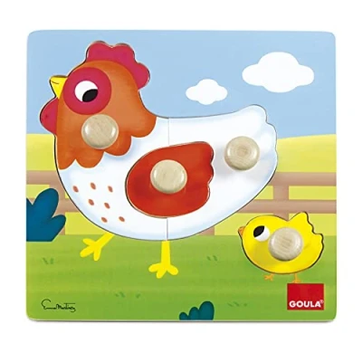 Afbeelding van Goula 53052 Puzzel kip (22 x 22 cm), eenheidsmaat, meerkleurig
