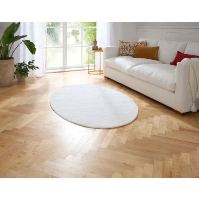 Afbeelding van Ovaal Vloerkleed Svea Wit 100x150 Cm