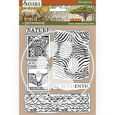 Afbeelding van Stamperia Savana Zebra Natural Rubber Stamp (WTKCC211)