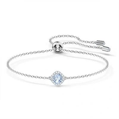 Afbeelding van Swarovski Angelic Armband, kussenmaat, blauw, gerhodineerd metaal, Steen