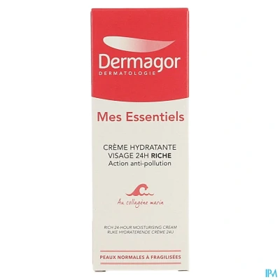 Afbeelding van Dermagor Mes Essentiels Hydraterende Gezichtscrème 24H Rijk 40 ml