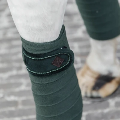Image de Kentucky Bandages Polar Fleece velours Pearls Pine Green Full
