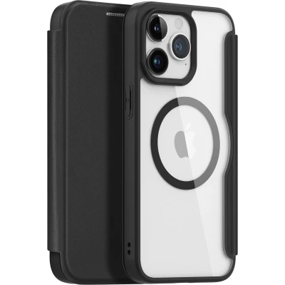 Afbeelding van Dux Ducis iPhone 15 Pro Max Hoesje Geschikt voor Magsafe Book Case Zwart
