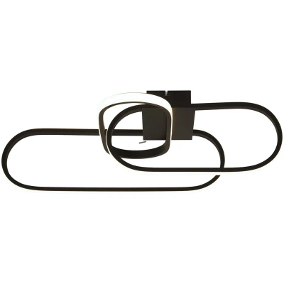 Afbeelding van Searchlight Clip Plafondverlichting 65 X 18 Cm 37W LED Incl. Zwart En Opaal