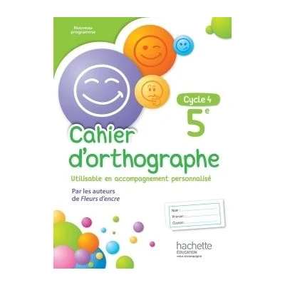 Image de Cahier d&#039;orthographe cycle 4 / 5e éd. 2016