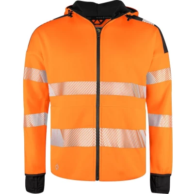 Afbeelding van ProJob 6110 SIGNALISATIEHOODIE EN ISO 20471 KLASSE 3 646110 Oranje/Zwart