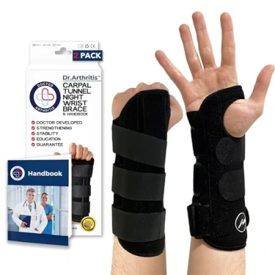 Afbeelding van Polsbrace voor &#039;s nachts carpaal tunnelsyndroom, tendinitis, pols, medisch hulpmiddel alle handen [rechts + links]