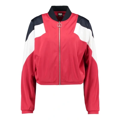 Afbeelding van Urban Classics Ladies 3 TONE Track Jacket Bomberjacks, Dames, Maat: XS, Firered/navy/white