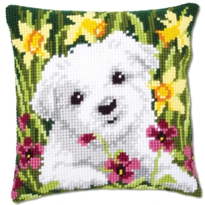 Afbeelding van Kruissteekkussen hond 0147569