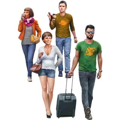 Afbeelding van 1:35 MiniArt 38095 Stedelijke Reizigers 4 Figuren Plastic Modelbouwpakket