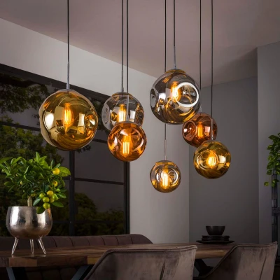 Afbeelding van Gilian hanglamp 7L oud zilver