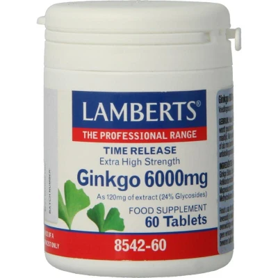 Afbeelding van Lamberts Ginkgo Biloba 6000mg 60 Capsules