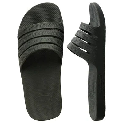 Afbeelding van Havaianas Stradi (Mini Me) Slide sandaal, uniseks, Olijfgroen