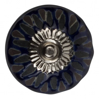 Afbeelding van Good in Style Meubelknop 40mm reliëf blauw zwart