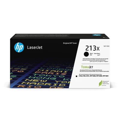 Image de HP 213X À rendement élevé noir original LaserJet cartouche de toner (W2130X) pour Color Enterprise 67XX, MFP 5800; Flow 5800, 6800