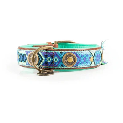 Afbeelding van Dwam Halsband Boho Juan Blauw&amp;Turquoise Hondenhalsband 49 59x4.0 cm