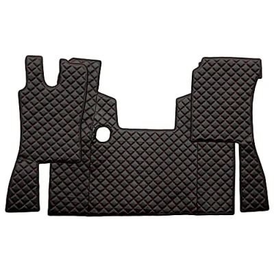 Afbeelding van F CORE Vloermat vrachtwagen compatibiliteit voor SCANIA SERIA 4 01.95 12.04 zwart/rood