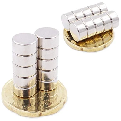 Afbeelding van Brudazon 10 mini magneten 8 x 4 mm N52 sterkste niveau ultrasterke neodymium powermagneet voor modelbouw, foto, whiteboard, handwerk extra sterke schijf