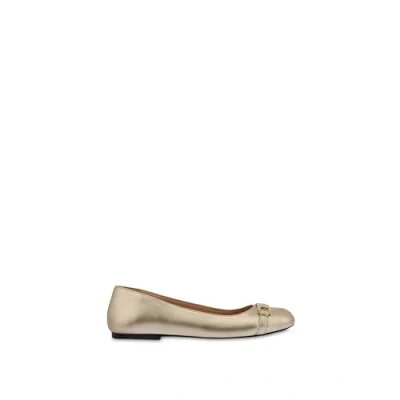 Afbeelding van LOVE Moschino Chain Strap Ballerina&#039;s, Dames, Maat: 39, Platino Leer