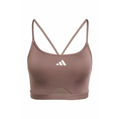 Afbeelding van adidas Performance 3STRIPES Sportbh met light support, Dames, Maat: XS, Earth strata