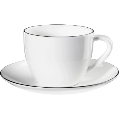 Afbeelding van ASA Selection Kop en Schotel A Table Ligne Noire 250 ml