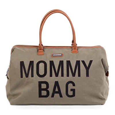 Afbeelding van Childhome Mommy Bag Verzorgingstas 66 liter Kaki Katoen