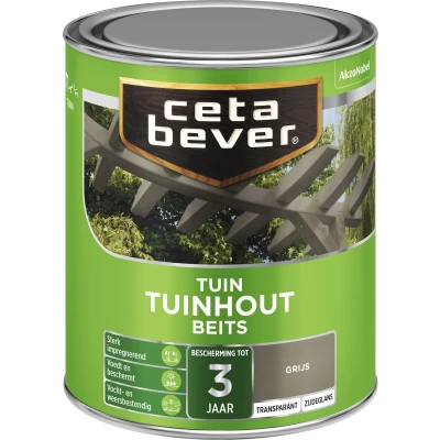 Afbeelding van Ceta Bever Tuinbeits Tuinhout Transparant 033 Grijs 0,75 liter Blanke lak &amp; Beits