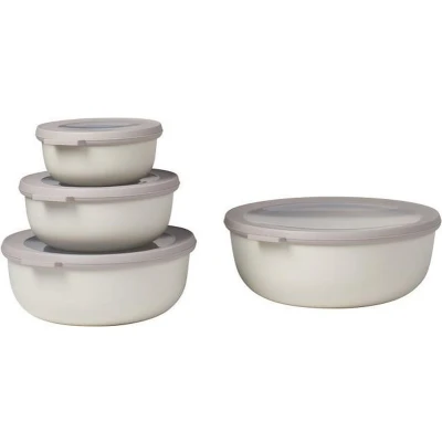 Afbeelding van Kommenset Cirqula set/4 laag Nordic White Mepal
