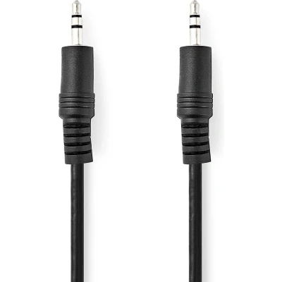 Afbeelding van Nedis Stereo Audiokabel 3,5 mm Male Vernikkeld 0.50 m Rond Zwart Label