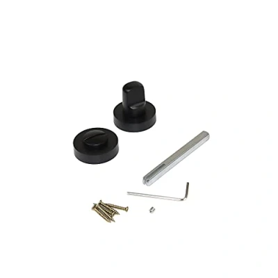 Image de Emuca Jeu rosace de condamnation avec ronde pour porte intérieur, diamètre 35 mm, zamak, noir, 5 un.
