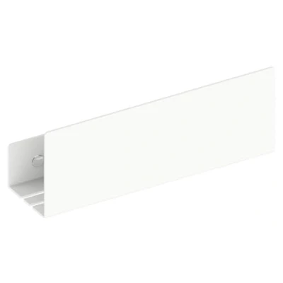 Afbeelding van KEUCO doucheplank van aluminium, wit, lijm of boren, afneembare mand, handdoekhaak en afvoergleuven, 32 x 9 12 cm, wandmontage in de douche,