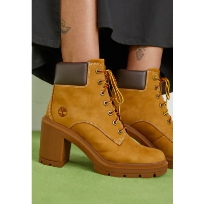 Afbeelding van Timberland Allington Enkellaarsjes met hoge hak wheat, Dames, Maat: 36, Wheat Leer/ synthetisch