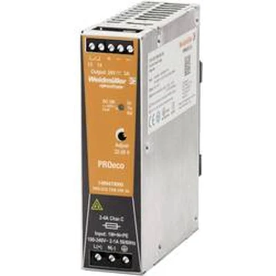 Afbeelding van Weidmüller PRO ECO 72W 24V 3A DIN rail netvoeding 24 V/DC 3 A 72 W Aantal uitgangen: 1 x Inhoud: stuk(s)