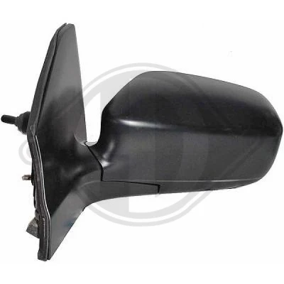Afbeelding van Buitenspiegel Diederichs 5208425 Links Zwart Korrelig Bol vormig, Instellen: kabel, Complete spiegel HONDA: CIVIC 7 Hatchback
