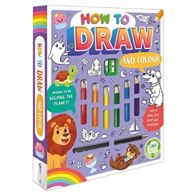 Afbeelding van Book and Colouring Pens How to Draw Colour