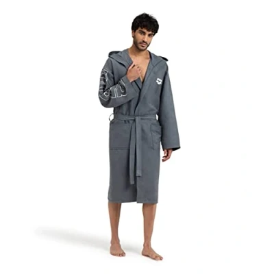Afbeelding van Arena Unisex ZEAL PLUS Badjas greywhite, Maat: Large, Grey white