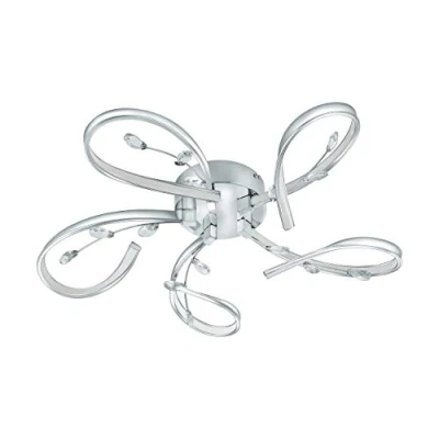 Afbeelding van EGLO Vallemare Plafond en Wandlamp LED Ø 65 cm Chroom/Wit