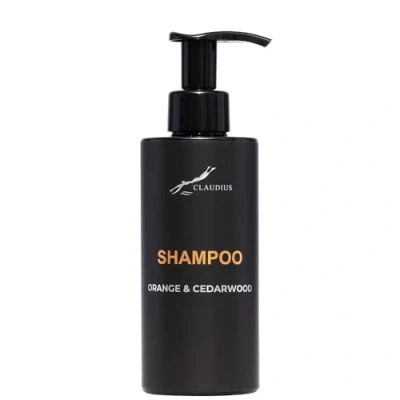 Afbeelding van Shampoo Sweet Orange &amp; Cedarwood 300 ml met pomp zwarte fles