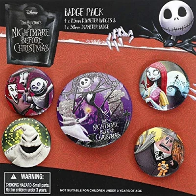 Afbeelding van Nightmare Before Christmas Figuren 5 Badges